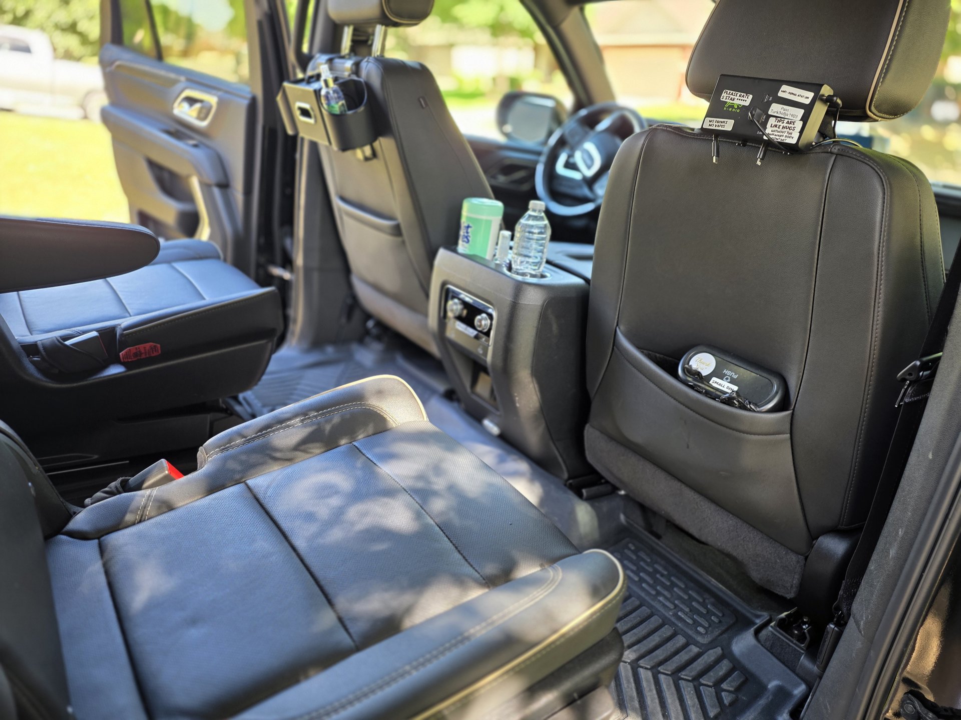 Back seat amenities